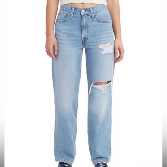 Levi’s ‘94 Baggy Distressed Light Wash Jeans 28 Denim - Picture 1 of 7